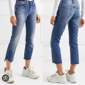 GRLFRND Blue Ankle Jeans